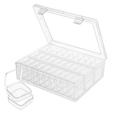 Bead Organizers with 30 Pcs Small Plastic Storage Cases Mini Clear Bead