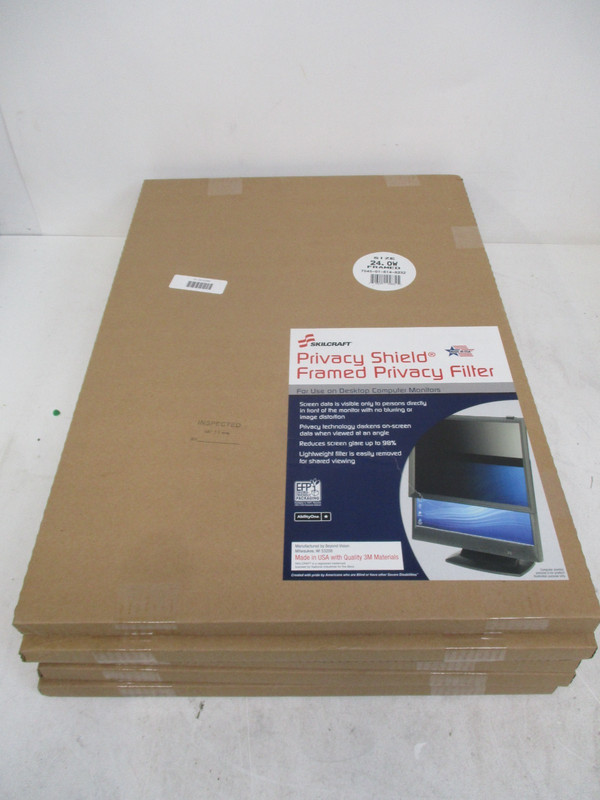 Lot of 5 Skilcraft 24" Privacy Shield Framed Privacy Filter 7045-01-614-6232