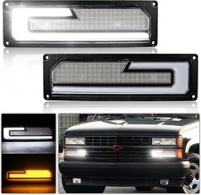 LED Turn Signal Replacement Lights with White DRL Welcome Light Compatible with