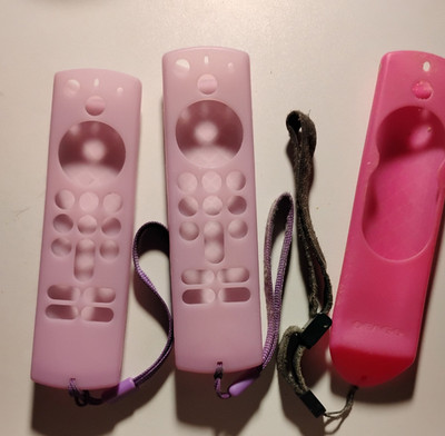 THREE Pink Amazon Fire Remote Covers