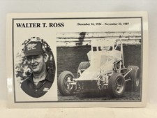 Walter T. Ross Memorial Sprint Car  Racing Postcard