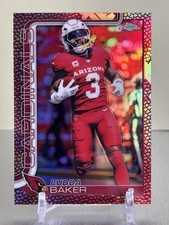 2025 Topps Chrome - Budda Baker #8 Football Leather Refractor Cardinals 