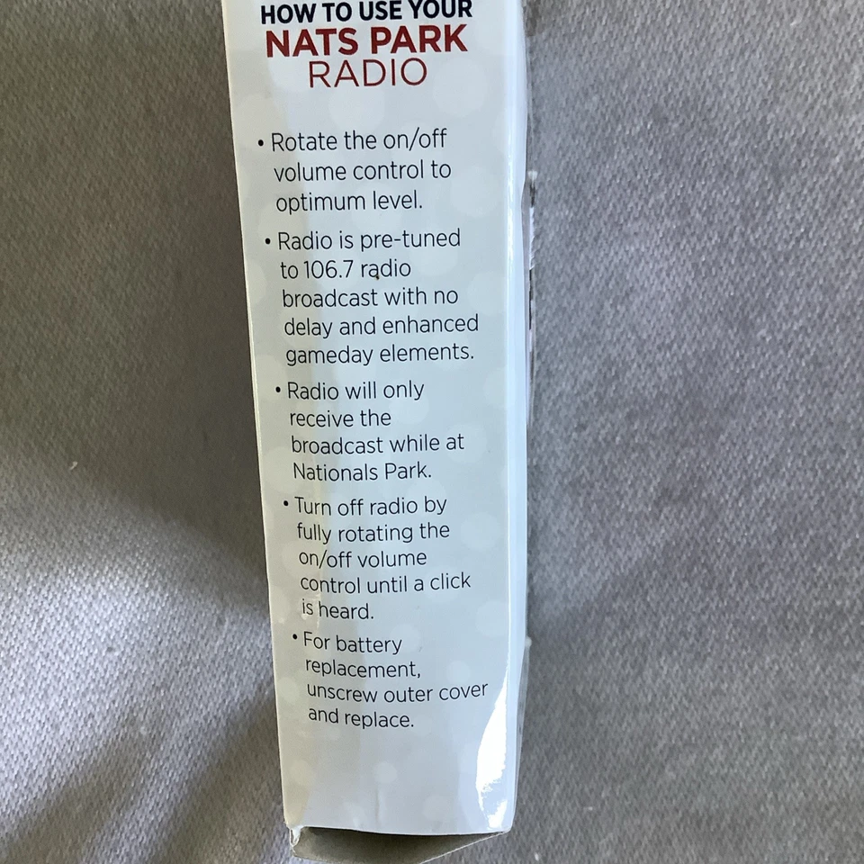 Baseball WASHINGTON NATIONALS - 106.7 THE FAN FM RADIO w/ LANYARD - NEW boxed  - Image 4 of 4