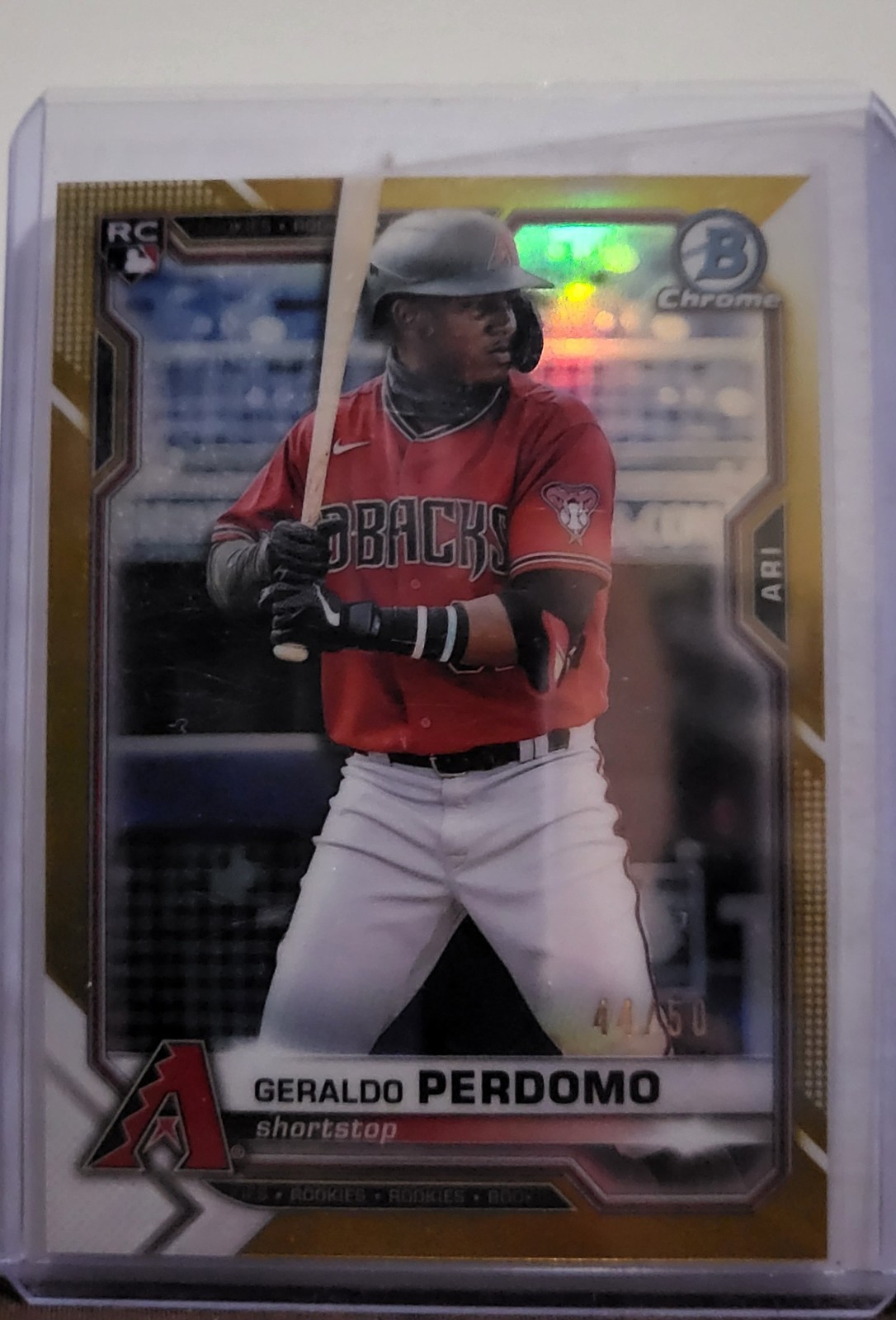 2021 Bowman Chrome - Geraldo Perdomo #98 Gold Refractor /50 (RC)