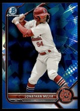 2022 Bowman Draft Chrome Sky Blue Refractor Jonathan Mejia St. Louis Cardinals
