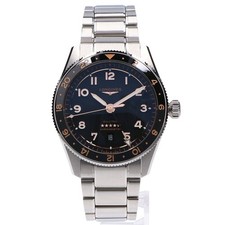Longines Spirit Zulu Time 42mm GMT Black Dial Steel Watch 3
