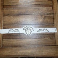 VINTAGE Complete Beaded Ladies Belt White Silver Wings Hook Closure 29.5"