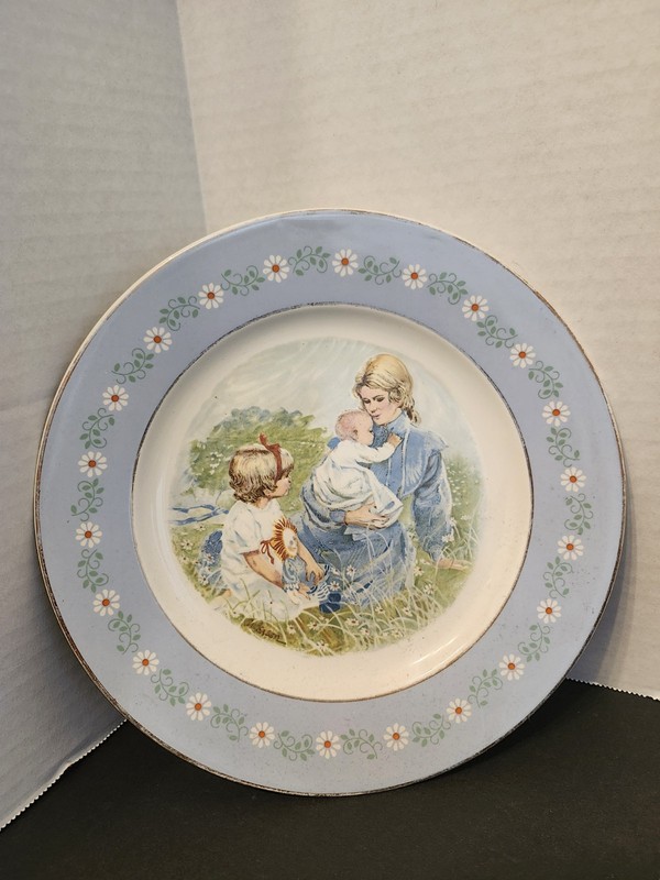 Vintage 1974 Pontesa Ironstone Commemorative Plate "Tenderness" Made In Spain