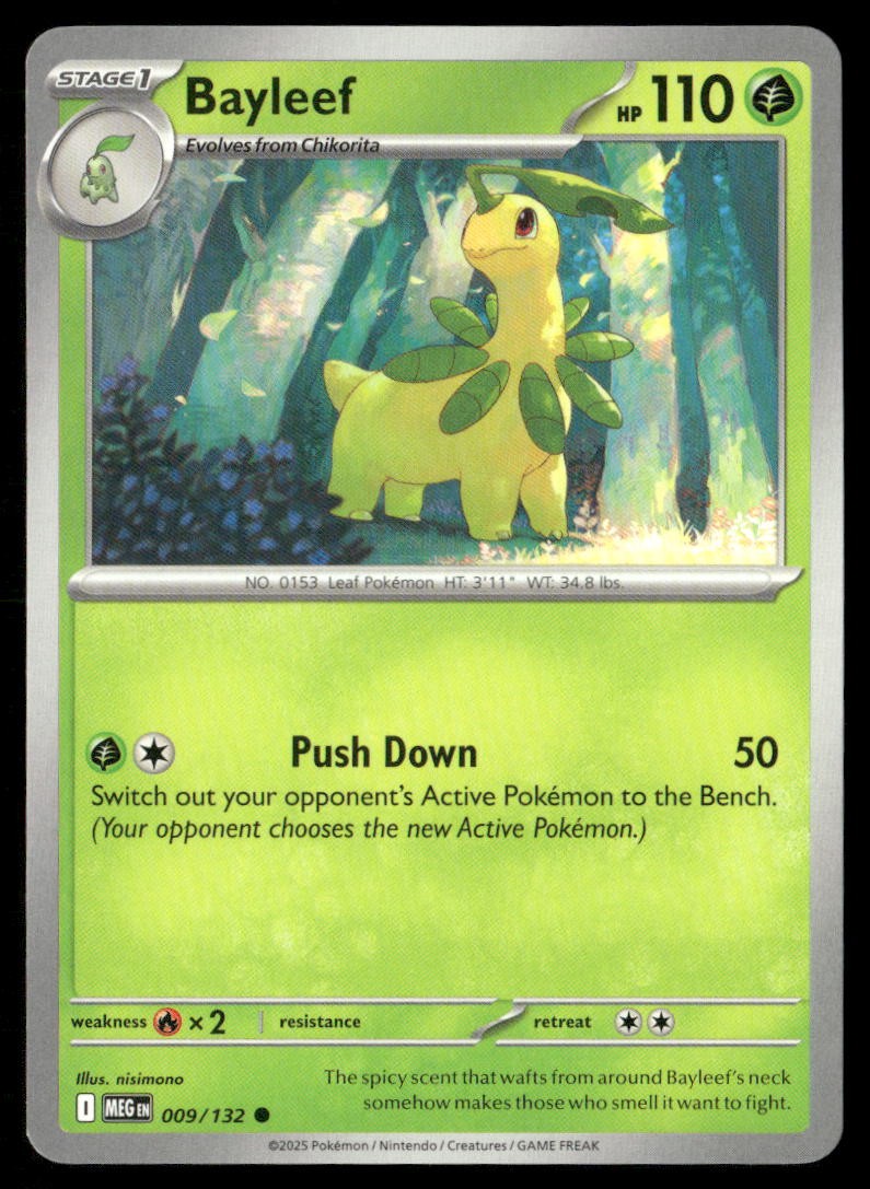Bayleef 009/132 ME01 Mega Evolution C NM Pokémon — English