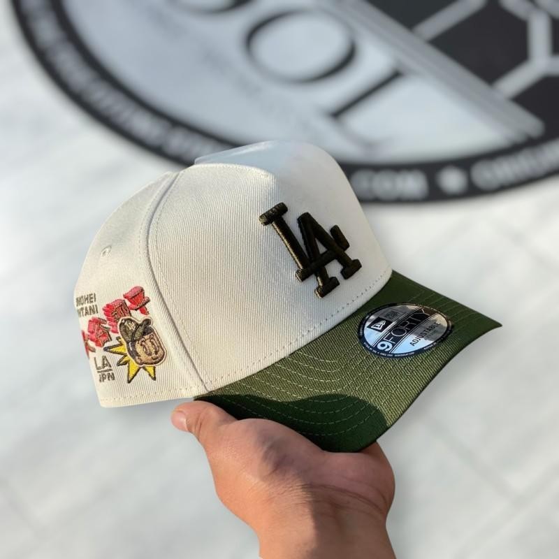 New Era 9FORTY LA Dodgers White Green Adjustable Cap Shohei Ohtani