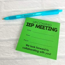Mrs. D's Corner Upcoming IEP Meeting Sticky Note Pad 50 Sheets