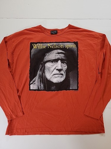 Willie Nelson Spirit Portrait Live Music American Icon Long Sleeve Sz 2XL