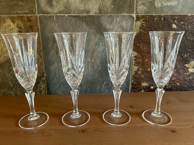 Cristal de Flandre Salzburg Vintage Champagne Flute Set of 4 Belgium 24%