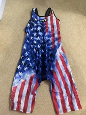 TYR Venzo Women's Open Back Tech Suit Size 27 Kneeskin Swimsuit