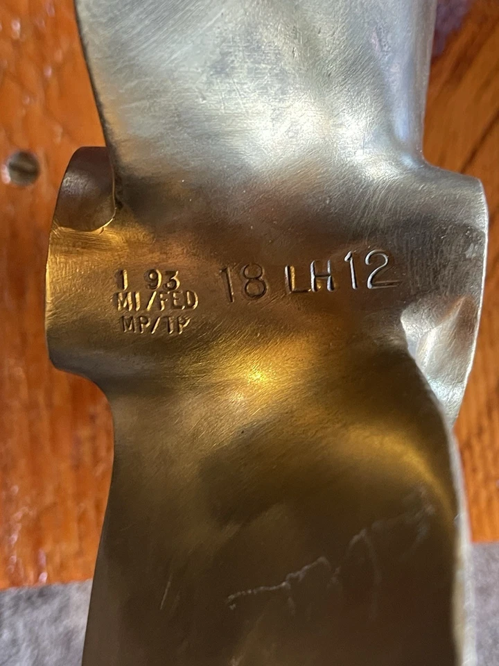 Hélice de barco vintage-latón-bronce-hecha en EE. UU.-coleccionable-náutica-bonita-buena Foto 4 de 4