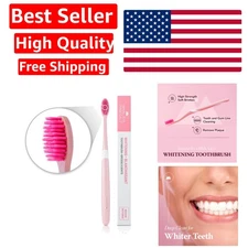 Natural Toothbrush for Adults - Gentle Bristles, Deep Clean & Ergonomic Design