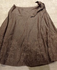 Next size 12 short fit flare embroidered  A line zip  holiday tp80 