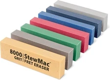 StewMac Fret Erasers, Abrasive Rubber Blocks for Polishing Fretwire and Other...