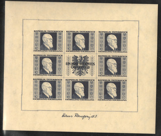 AUSTRIA 1946 BLOCCHI RENNER MNH 4 SCANSIONI 468