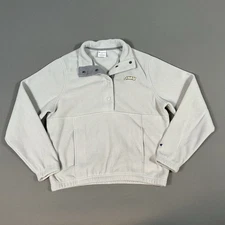 JMU Dukes Fleece Sweater Adult Small Gray 1/4 Snap Pullover Pockets Champion