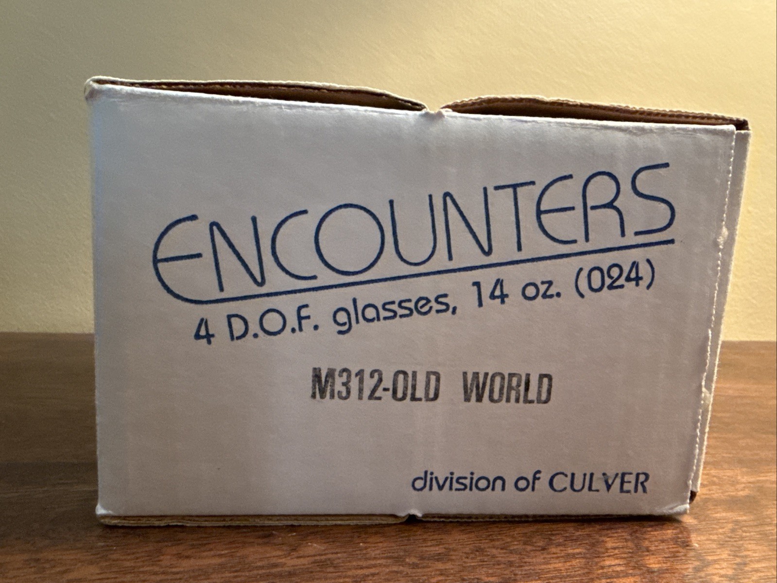 4 VINTAGE Culver 22K Globe ORBIS GEOGRAPHICA Gold Double Old Fashion Glasses box