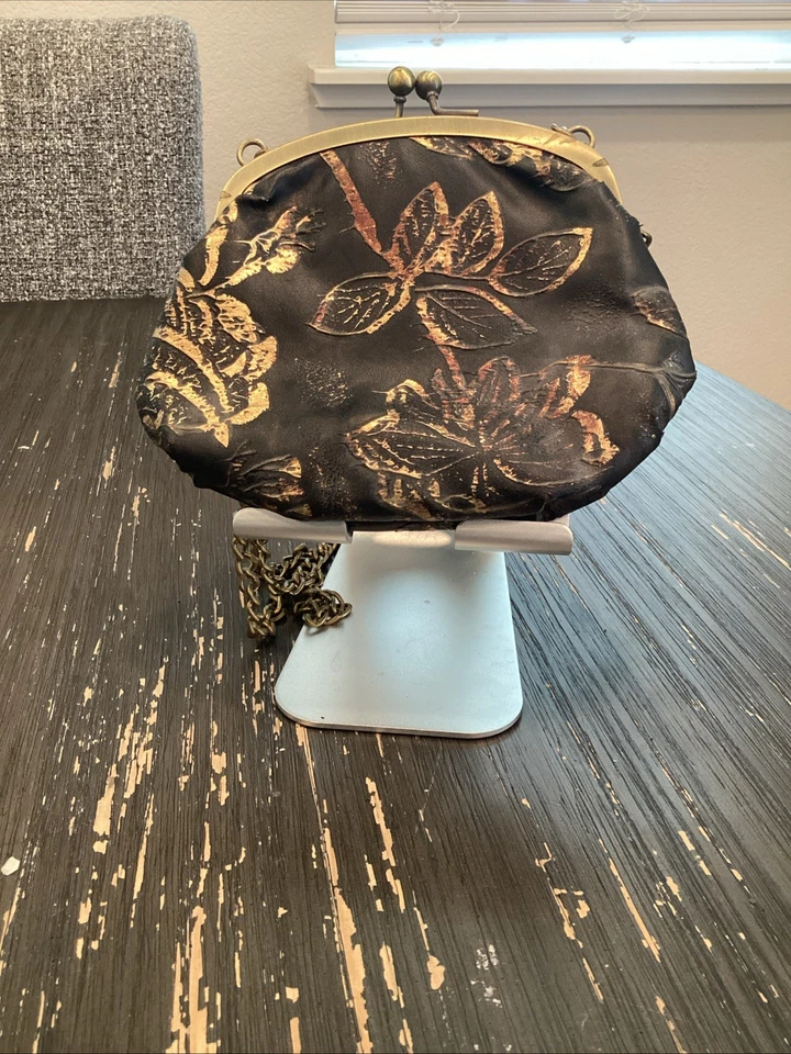 Bolso Bandolera American Rag Bolso de Hombro Bronce Dorado Imitación Cuero De Colección 1984 Foto 2 de 4