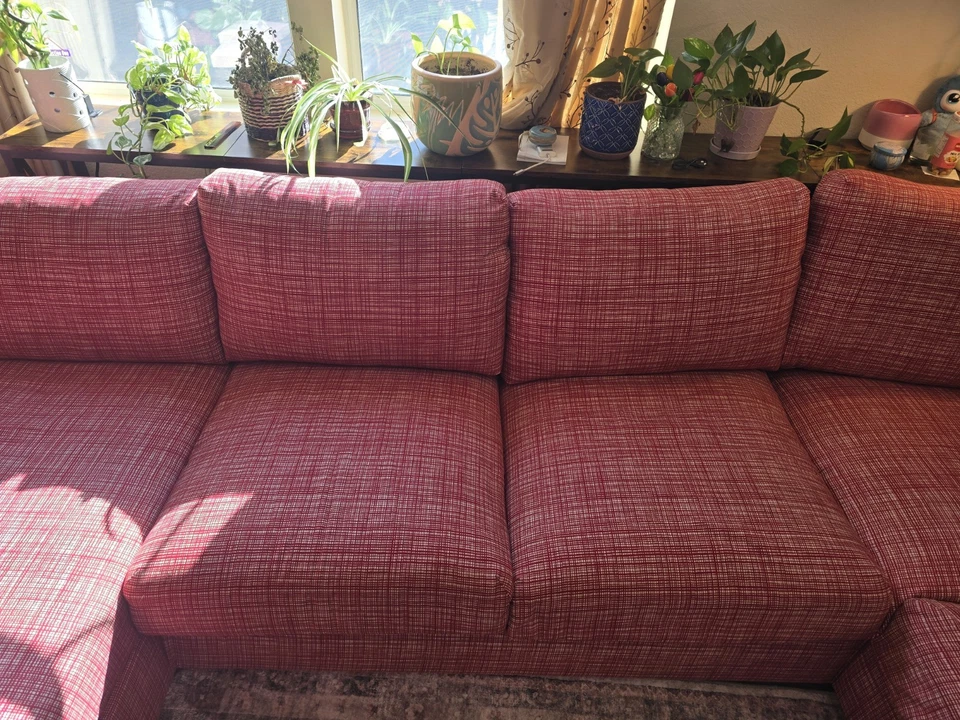 Sofá Ikea Finnala con chaise, rojo Foto 3 de 4