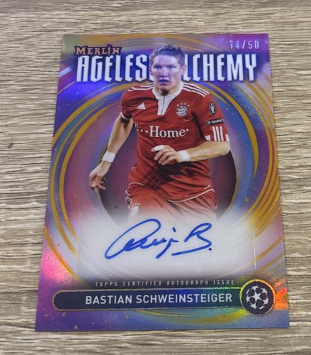2024-25 Topps Merlin Chrome Bastian Schweinsteiger Ageless Alchemy Auto Gold /50