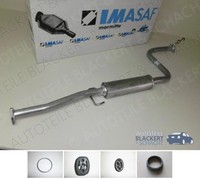 Imasaf Auspuff Mitteltopf für Honda CRX III + Civic Coupe Iii+Iv 1.6 Esi + Vtec