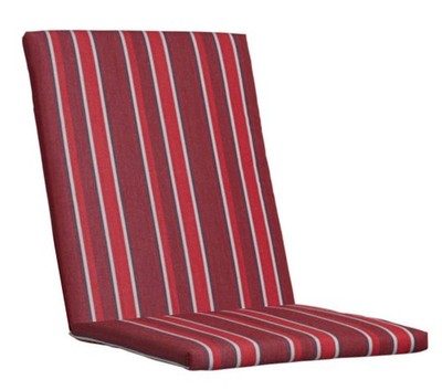 KETTtex-Exklusiv  Mittellehner Auflage, 109x50x4cm, rot gestreift, KTH2