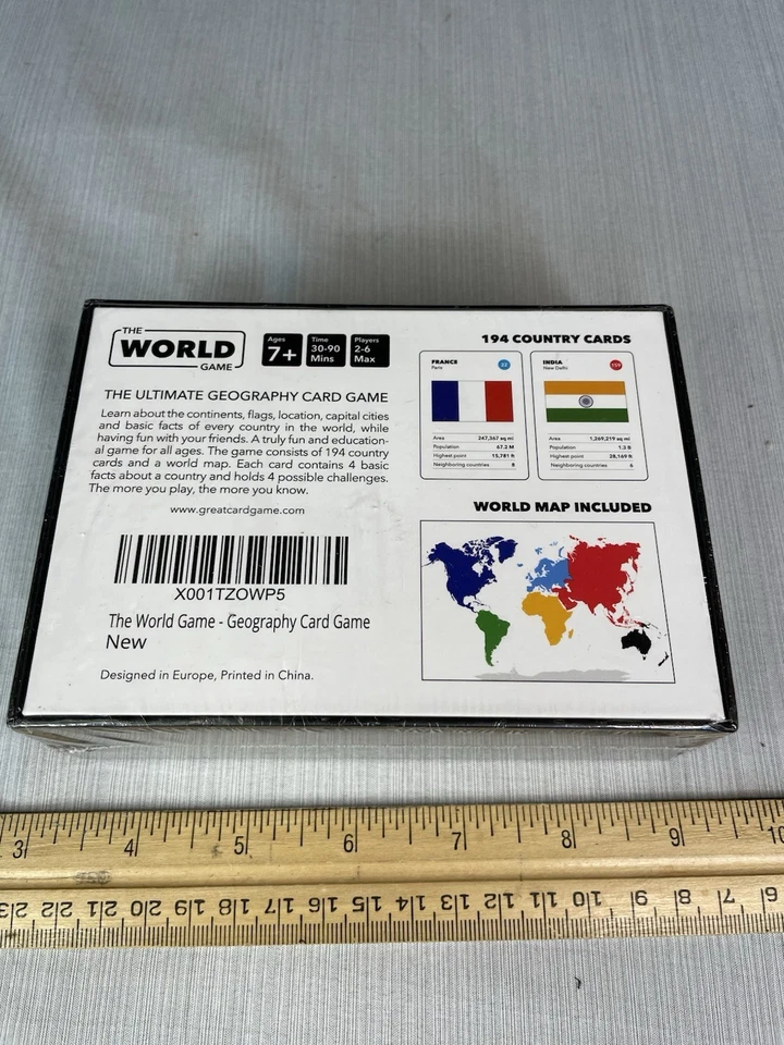 THE WORLD GAME The Ultimate Geography Card Game **NEW, SEALED** - Image 3 of 3