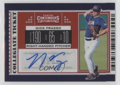 2019 Panini Elite Extra Edition Red Prizm Signatures 77/150 Nick Frasso Auto kw0
