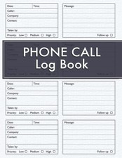 Phone Call Log Book: Telephone Message and Voicemail Recording Logbook