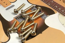 Lindy Fralin Nickel Round Head Phillips Tele Bridge Pickup Mounting Screws X12