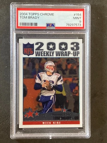 2004 Topps Chrome #154 Tom Brady Mint PSA 9