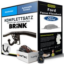 Für FORD Focus II Typ DA Anhängerkupplung abnehmbar +eSatz 7pol uni 04-07 NEU