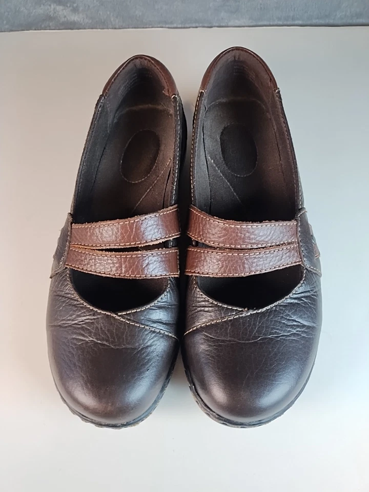 Женские туфли Clarks модель Ashland Twist модель Mary Jane размер 7 М коричневые кожаные без застежек - Изображение 4 из 4