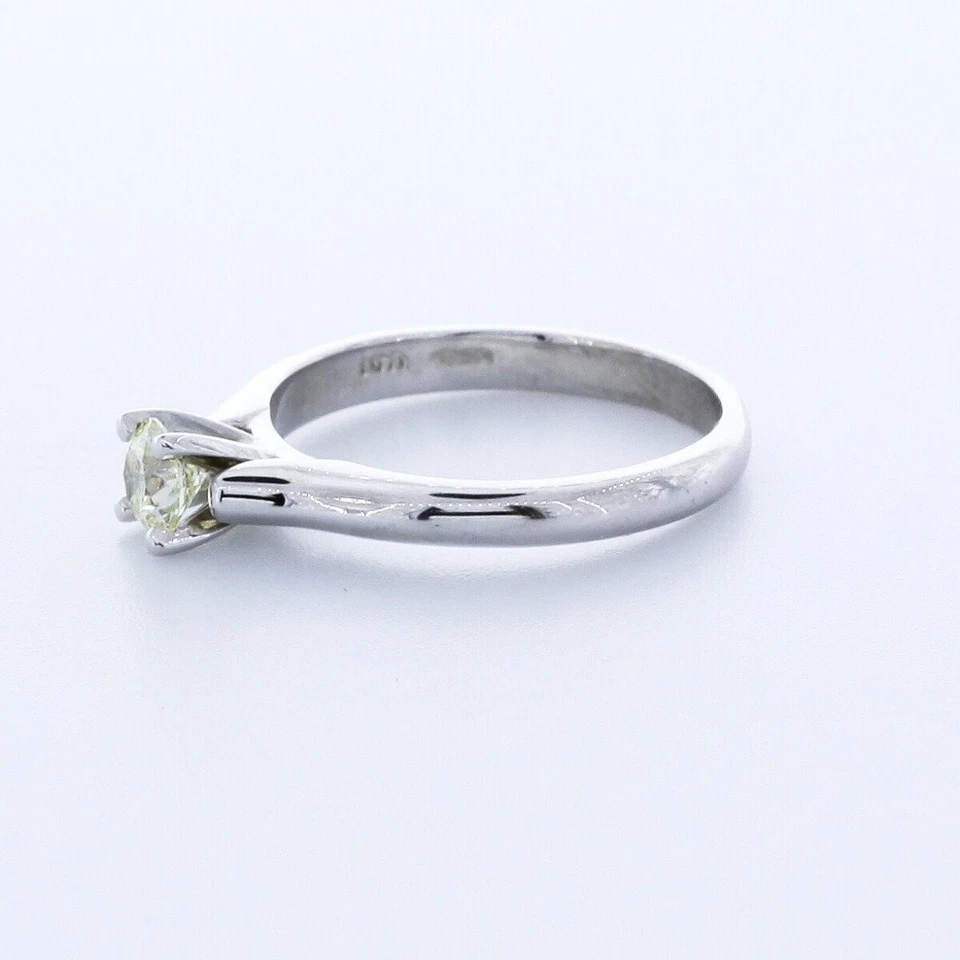 0.5CT Lab-Created Diamond E/VVS2 Round Cut 14K Gold Prong Classic Solitaire Ring - Image 3 of 4