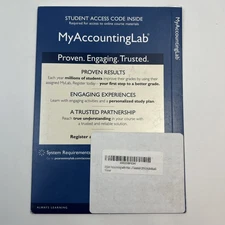Pearson's MyLab My Accounting Lab MyAccountingLab Student Access Code Sealed