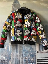 Unique Handmade Disney Mickey Mouse Padded Jacket Men’s Medium, Bomber Puffer
