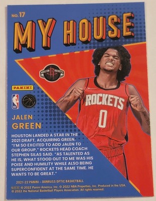 Jalen Green 2021-22 Donruss Optic My House #17 RC Houston Rockets 
