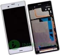 FüR Sony Xperia Z3 D6603 Display Komplettes Bildschirm Lcd Big Rahmen Weiß
