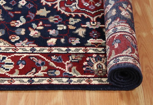 Turkish Living Room Blue Area Rug Hand-Knotted Oriental 100% Wool Carpets 5x8 FT - Picture 8 of 16