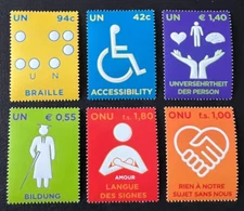 United Nations 2008 Persons With Disabilities Singles from All 3 Offices