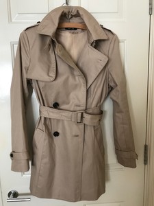 La Redoute Short Cotton Trench Coat In Beige Size 10 Only Worn