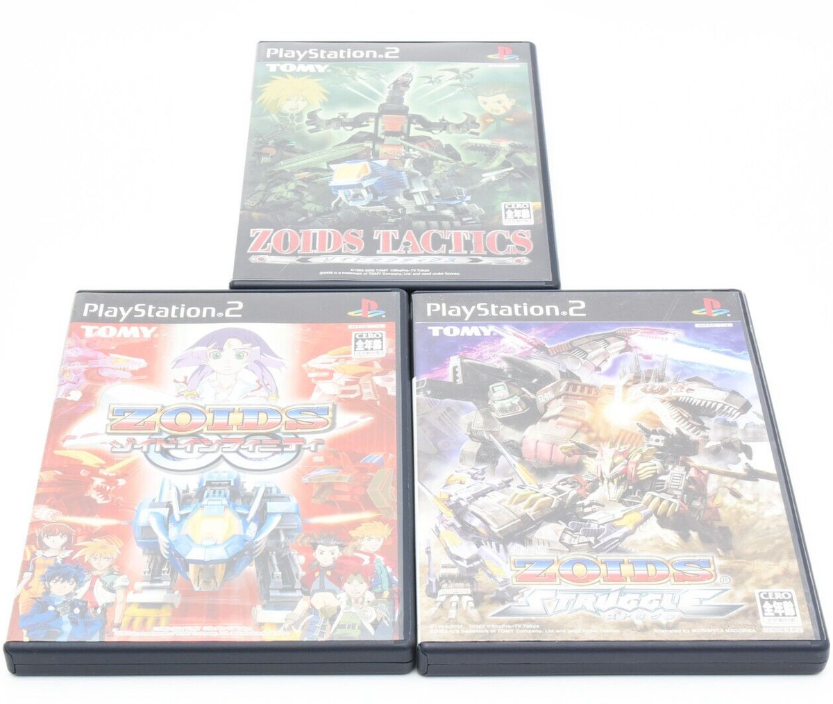 Lot 3 Sony PS2 Zoids Struggle Infinity Tactics Set w/Box Manual