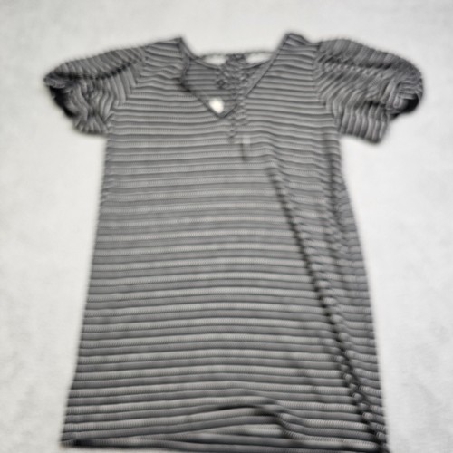 LOFT Beach Dress Women's Size 12 Striped Short Sleeve Beachwear - Picture 8 of 12