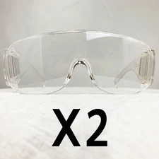 ChromaCast Defense Protective Fogless Plastic Eye Glasses Lab Work - 2 Pack