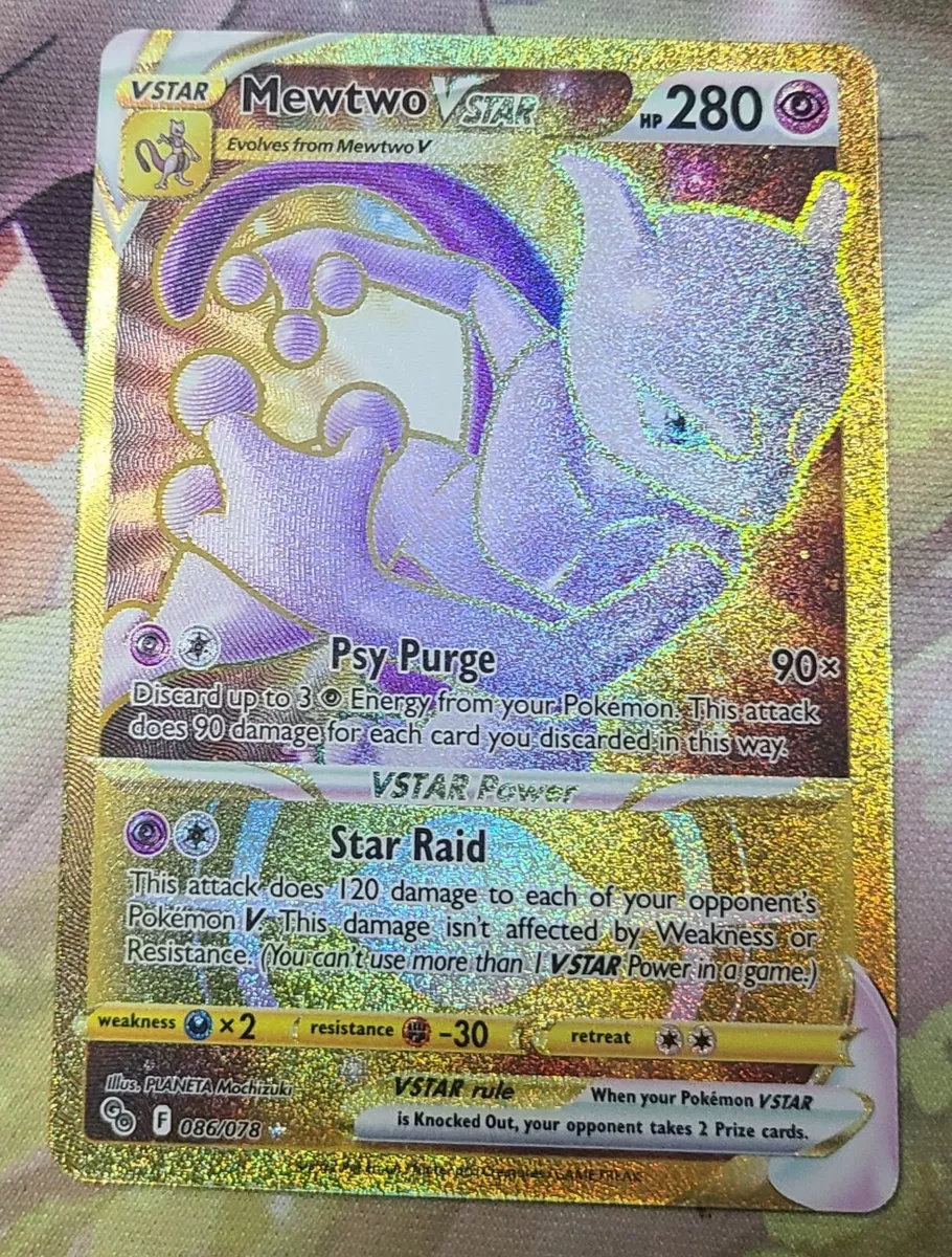  Mewtwo Vstar 086/078 - Pokemon Go - Gold Secret Rare