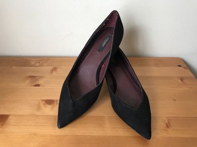 zara black pointed shoes